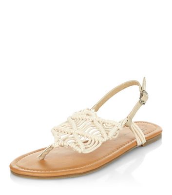 Comprar Teens Cream Crochet Sandals al mejor precio