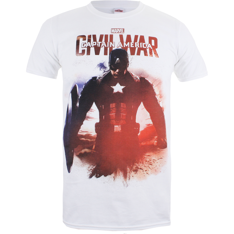 Comprar Marvel Men's Captain America Civil War Stance T-Shirt - White - L al mejor precio