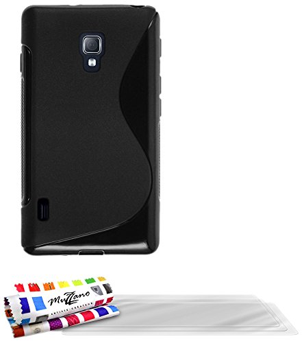 Comprar Muzzano F19268 - Funda para LG Optimus L7 II, incluye 3 protectores de pantalla, color negro al mejor precio