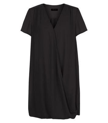 Comprar Black Wrap Front Drape Dress al mejor precio
