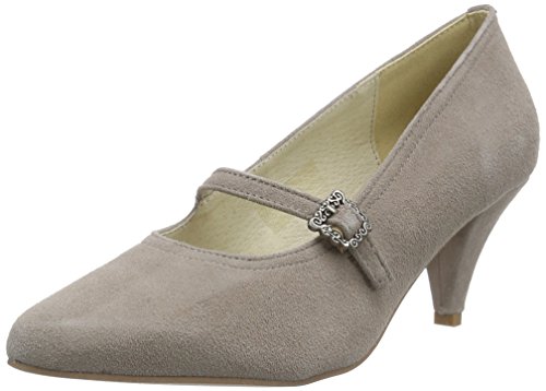Comprar Andrea Conti 3009213 - zapatos de tacón cerrados de cuero mujer, color gris, talla 36 al mejor precio