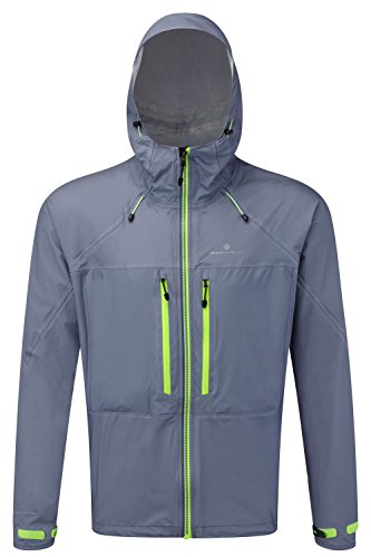 Comprar Ronhill Men's Trail Tempest corriendo chaqueta - granito/verde fluorescente, pequeño al mejor precio