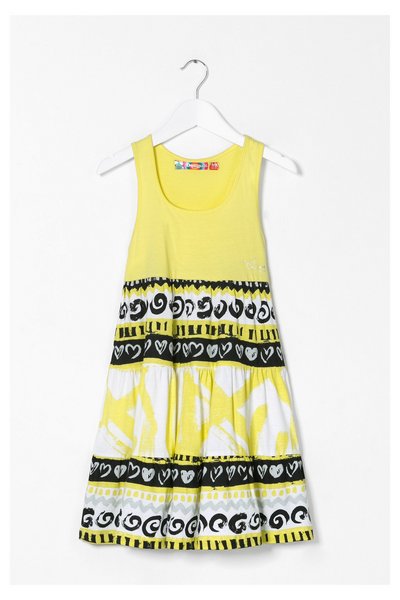 Comprar Desigual - Mujer - Vestido amarillo evasé para niña - Boston - Size 7/8 al mejor precio