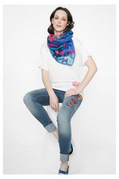 Comprar Desigual - Mujer - Pañuelo azul y estampado - Magic Mixto Trimmings - Size U al mejor precio