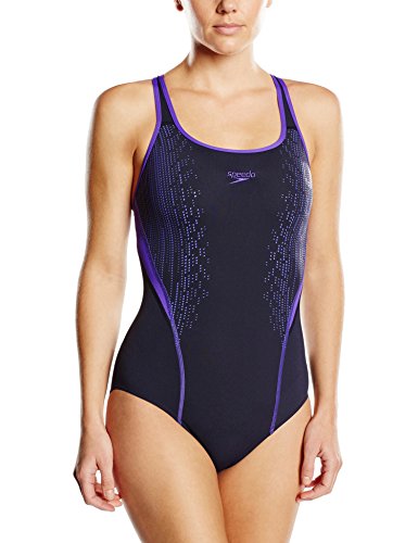 Comprar Speedo Women's ajuste respaldarse proveeduría, mujer, color Azul - Navy/Violet, tamaño talla 30 al mejor precio