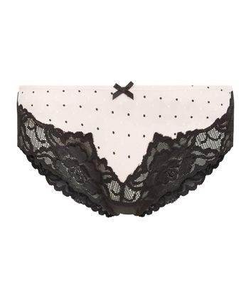 Comprar Pink Polka Dot Lace Leg Brazilian Briefs al mejor precio