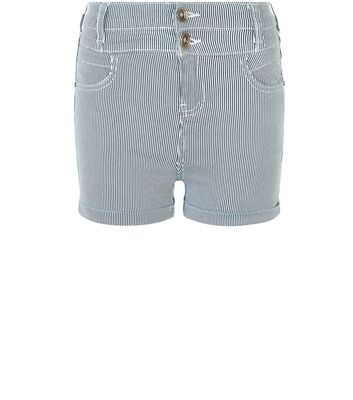 Comprar Teens White Stripe Denim Shorts al mejor precio