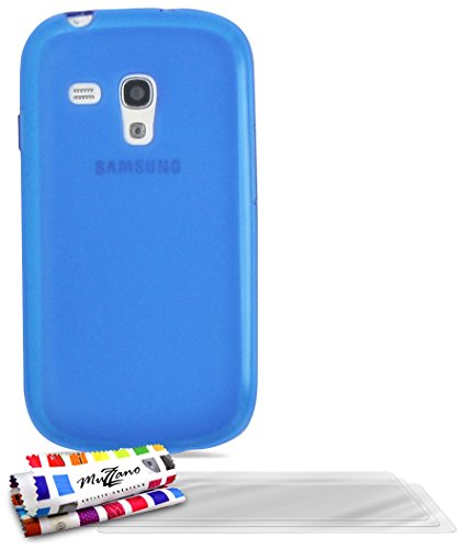 Comprar Muzzano F255878 - Funda para Samsung Galaxy S3 Mini, incluye 3 protectores de pantalla, color azul al mejor precio