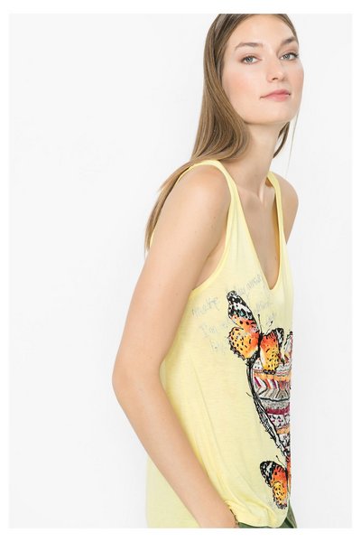 Comprar Desigual - Mujer - Top amarillo de verano - Astrid - Size M al mejor precio