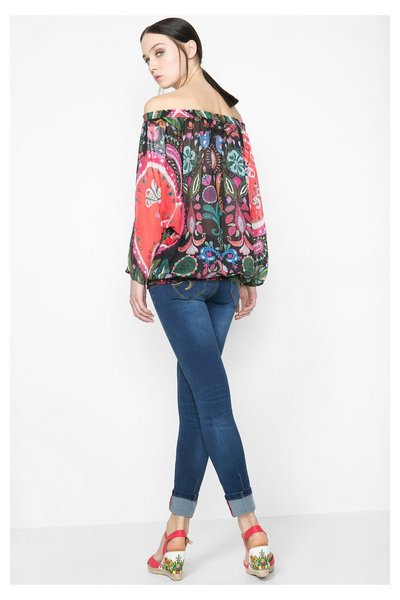 Comprar Desigual - Mujer - Blusa de chifón de colores - Oslo - Size XL al mejor precio