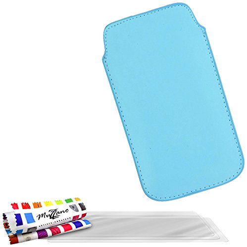 Comprar MUZZANO - Funda con lengüeta para Samsung Galaxy S4 Mini, azul al mejor precio