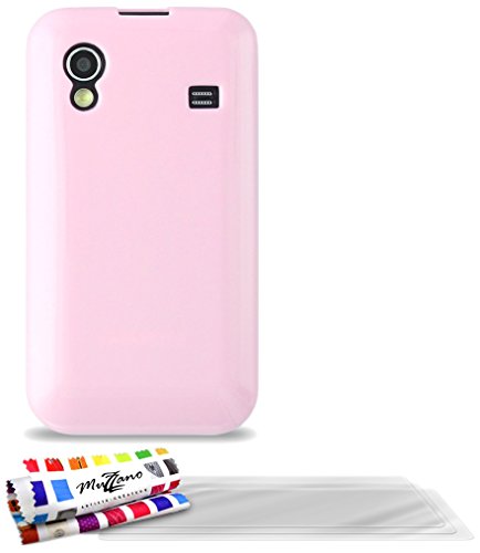 Comprar Muzzano F14051 - Funda para Samsung Galaxy Ace, incluye 3 protectores de pantalla, color rosa al mejor precio