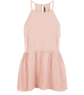 Comprar Mid Pink High Neck Peplum Cami al mejor precio