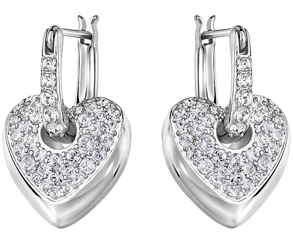 Comprar Swarovski Even Dangling Pendientes Blanco Chapado en rodio al mejor precio