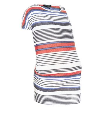Comprar Maternity Pink Stripe Short Sleeve Top al mejor precio