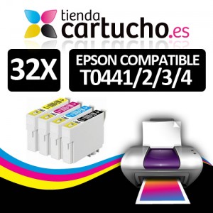 Comprar PACK 32 (ELIJA COLORES) CARTUCHOS COMPATIBLES EPSON T0441/2/3/4 PACK 32 (ELIJA COLORES) CARTUCHOS COMPATIBLES EPSON T0441/2/3/4 al mejor precio