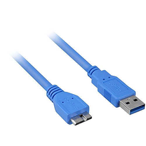 Comprar Sharkoon micro USB3.0 - Cable USB (Macho/Macho, Azul, Micro-USB A, 360 x 360 x 280 mm) al mejor precio