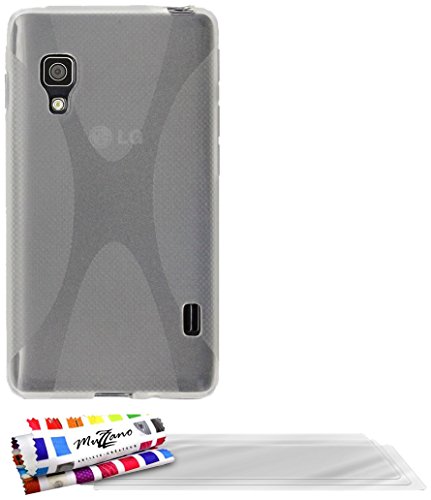 Comprar Muzzano F7213 - Funda para LG Optimus L5 II L5 2 ) + 3 protecciónes de pantalla, transparente al mejor precio