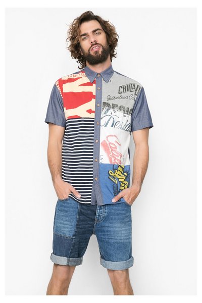 Comprar Desigual - Hombre - Camisa de manga corta vintage - Victor - Size M al mejor precio