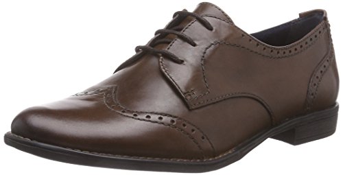 Comprar s.Oliver 23202 - zapato oxford de cuero mujer, color marrón, talla 37 al mejor precio