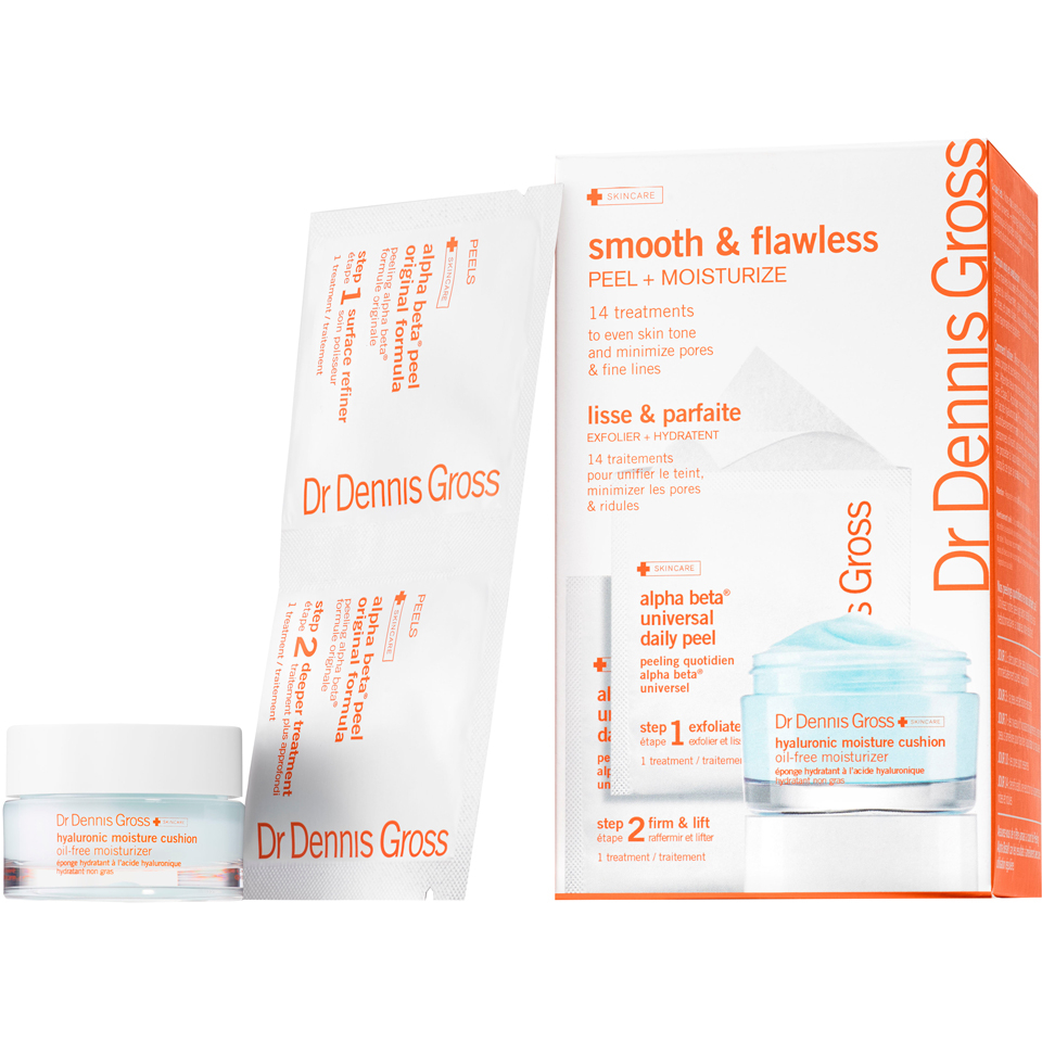 Comprar Dr Dennis Gross Smooth and Flawless Peel and Moisturise Kit with Hyaluronic Moisture Cushion al mejor precio
