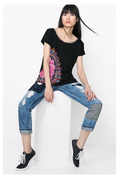 Comprar Desigual - Mujer - Camiseta negra con espalda abierta - Eudoxio - Size XS al mejor precio