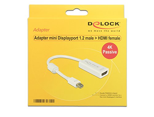 Comprar DeLOCK 62602 adaptador de cable - Adaptador para cable (DisplayPort 1.2, DVI-I 24+5, Macho/hembra, Color blanco, Oro, 3840 x 2160 Pixeles) al mejor precio