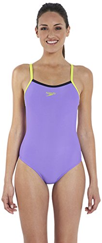 Comprar Speedo 8-05403A00740 - Traje de baño, color Azul (African Violet/Wild Lime/Navy), talla UK: Talla 40 al mejor precio