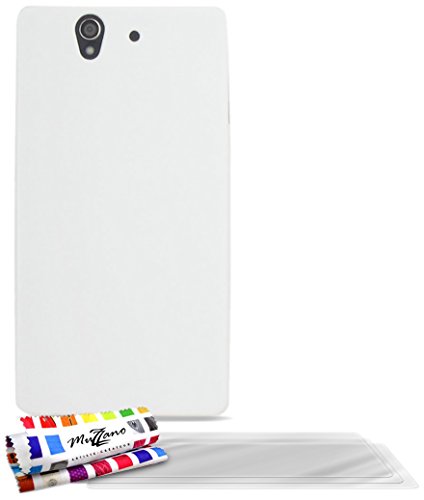 Comprar Muzzano F254002 - Funda para Sony Xperia Z, incluye 3 protectores de pantalla, color blanco al mejor precio
