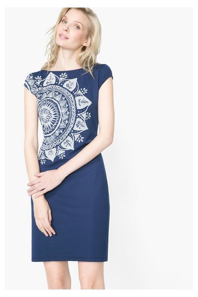 Comprar Desigual - Mujer - Pichi azul marino con espalda abierta - Cleopatra - Size S al mejor precio