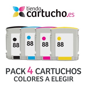 PACK 4 CARTUCHOS DE TINTA HP 88XL REMANUFACTURADOS PREMIUMPACK 4 CARTUCHOS DE TINTA HP 88XL REMANUFACTURADOS PREMIUM