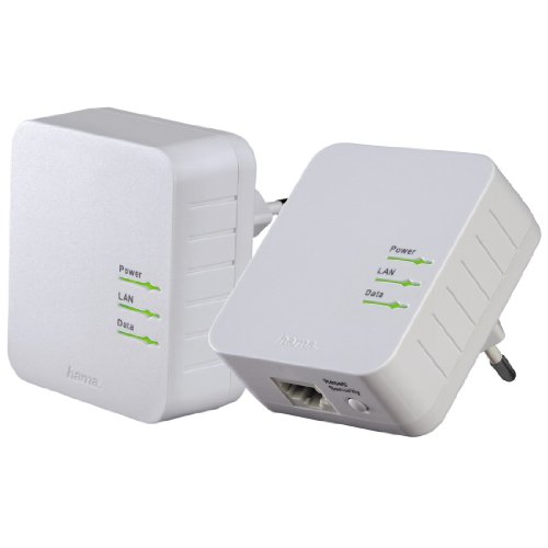 Comprar Hama Mini Powerline - Kit de adaptadores para comunicación por línea eléctrica (500 Mbps), blanco al mejor precio