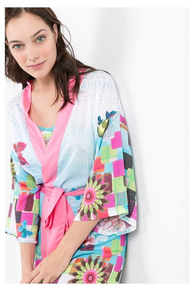 Comprar Desigual - Mujer - Kimono estampado para casa - Mojito - Size L/XL al mejor precio