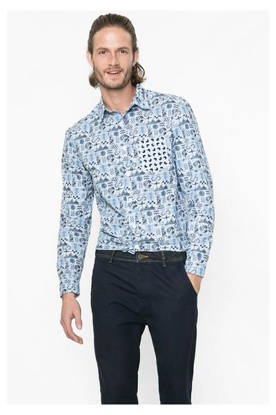 Comprar Desigual - Hombre - Camisa estampada de algodón - Xavier - Size L al mejor precio