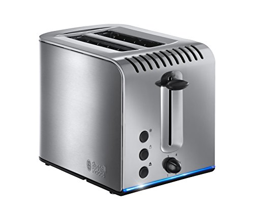 Comprar Russell Hobbs 20740-56 Buckingham - Tostadora de acero inoxidable pulido, 2 ranuras anchas, calienta panecillos, tecnología de tueste más rápido al mejor precio