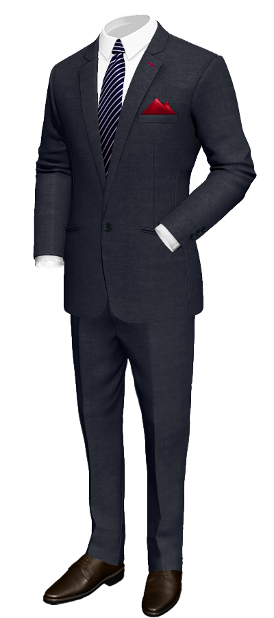 Comprar Traje azul oscuro de lana merino – Traje a medida al mejor precio