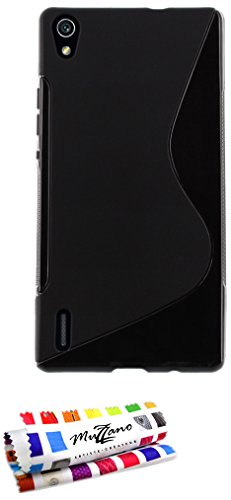 Comprar Muzzano F868467 - Funda para Huawei Ascend P7, color negro al mejor precio