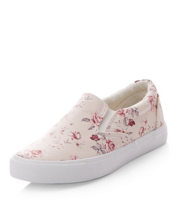 Comprar Pink Rose Print Slip On Plimsolls al mejor precio