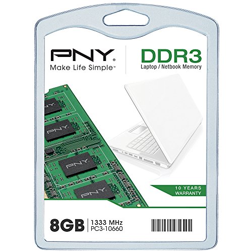 Comprar PNY 8GB PC3-10660 SO-DIMM - Memoria (8 GB, DDR3, 1333 MHz, 0 - 85 °C, -25 - 95 °C, 10 - 80%) al mejor precio