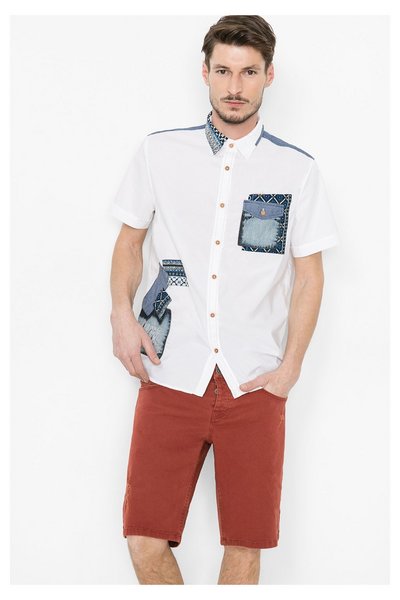 Comprar Desigual - Hombre - Camisa de manga corta blanca - Julio - Size S al mejor precio