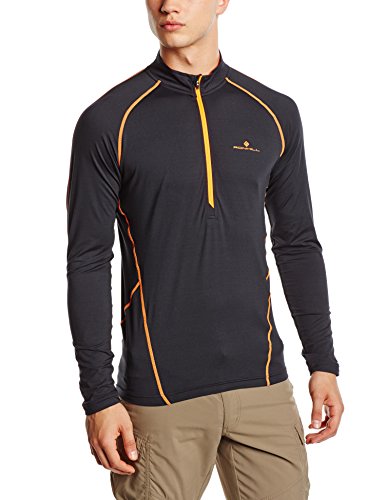 Comprar RONHILL Base Thermal 200 Camiseta de Media Cremallera Caballero, Negro, S al mejor precio