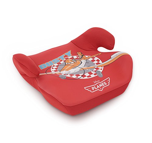 Disney Piku 6080 - Asiento elevador de coche para nios de 15-36 kg, diseo de Aviones, color rojo