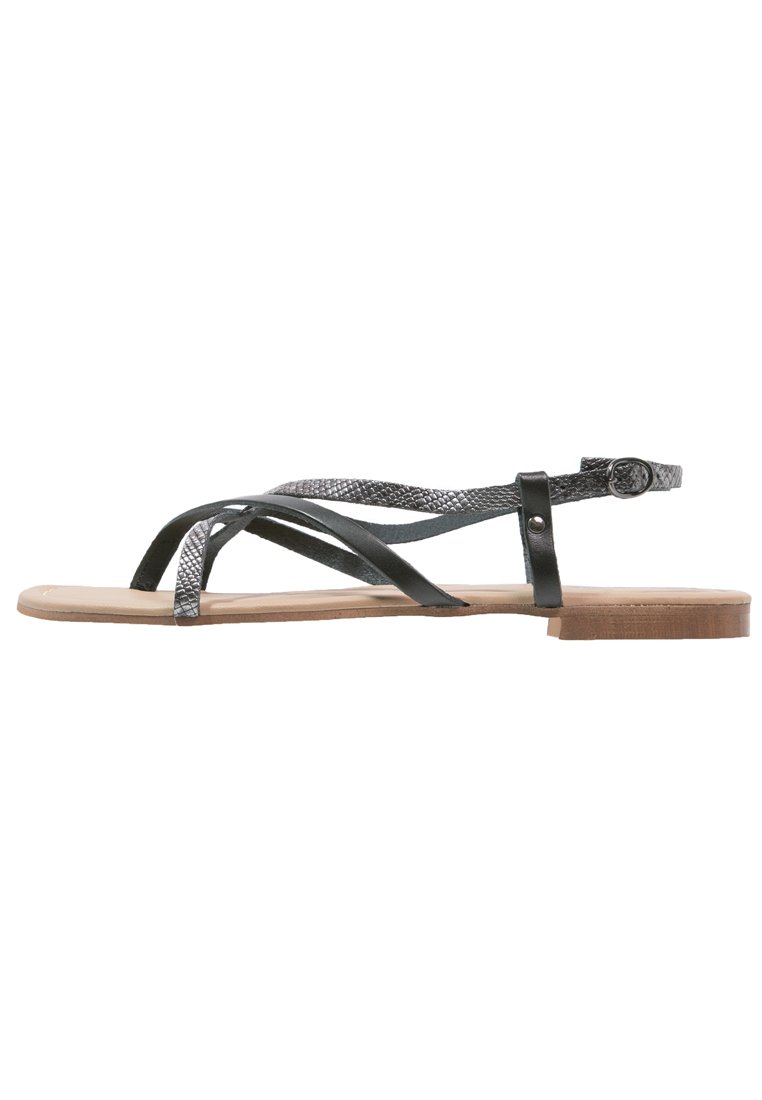 Comprar Pier One Sandalias de dedo nero/gunmetal al mejor precio