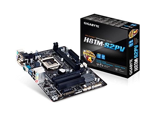 Comprar Gigabyte H81M-S2PV - Placa base Intel H81 (Socket 1150, 2DDR3, 16 GB, VGA, DVI, 2 sata3, 2 USB3) al mejor precio