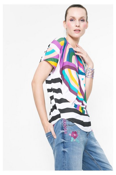 Comprar Desigual - Mujer - Camiseta fluida de manga corta - Chio - Size L al mejor precio