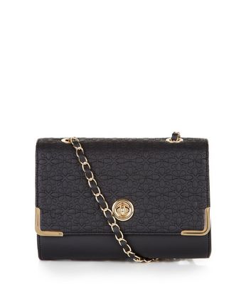 Comprar Black Floral Stitch Shoulder Bag al mejor precio