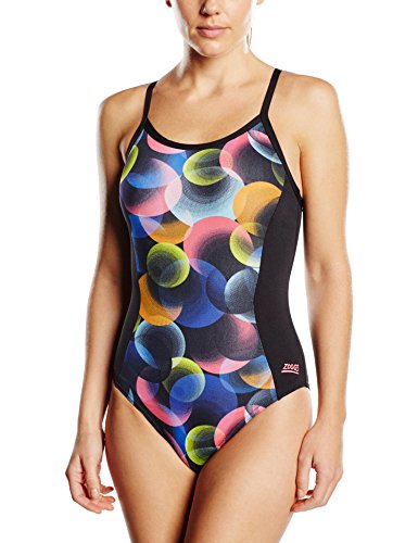 Comprar Las mujeres Zoggs Galaxy contraataque bañador - negro/Multi-color, 81,28 cm/Tamaño 8 al mejor precio