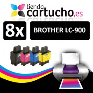 Comprar Pack 8 cartuchos compatibles brother lc900 + Elija colores que prefiera +Pack 8 cartuchos compatibles brother lc900 + Elija colores que prefiera + al mejor precio