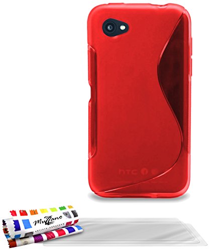 Comprar Muzzano F7125 - Funda para HTC First + 3 protecciónes de pantalla, color rojo al mejor precio