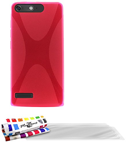 Comprar Muzzano F868768 - Funda para Huawei Ascend G6, incluye 3 protecciones de pantalla, color rosa al mejor precio